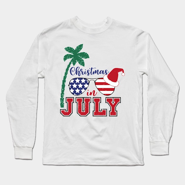 Christmas In July Summer Long Sleeve T-Shirt by KRMOSH